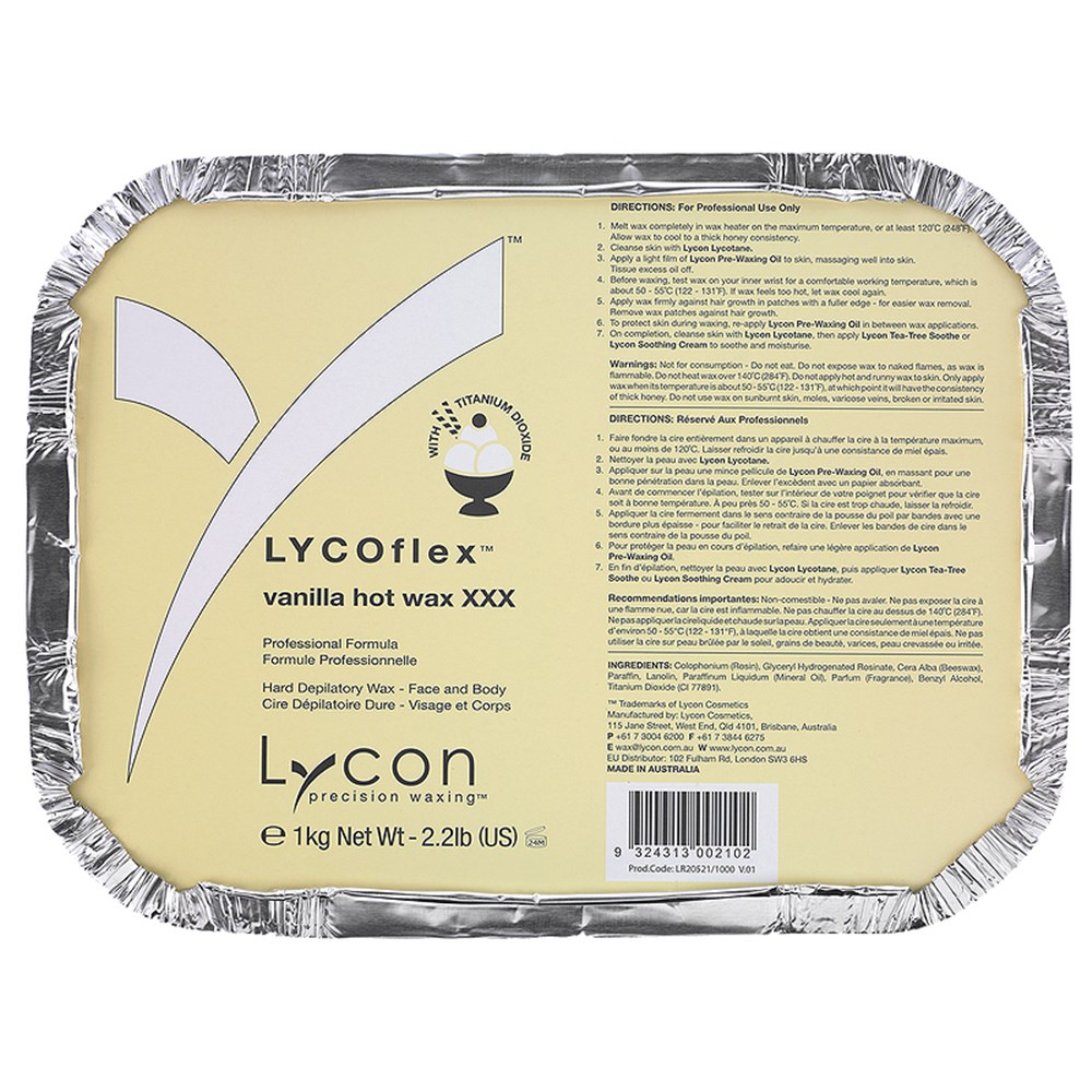 Lycon Lycoflex Vanilla Hot Wax 1 kg - Salon First Beauty Supplies ...