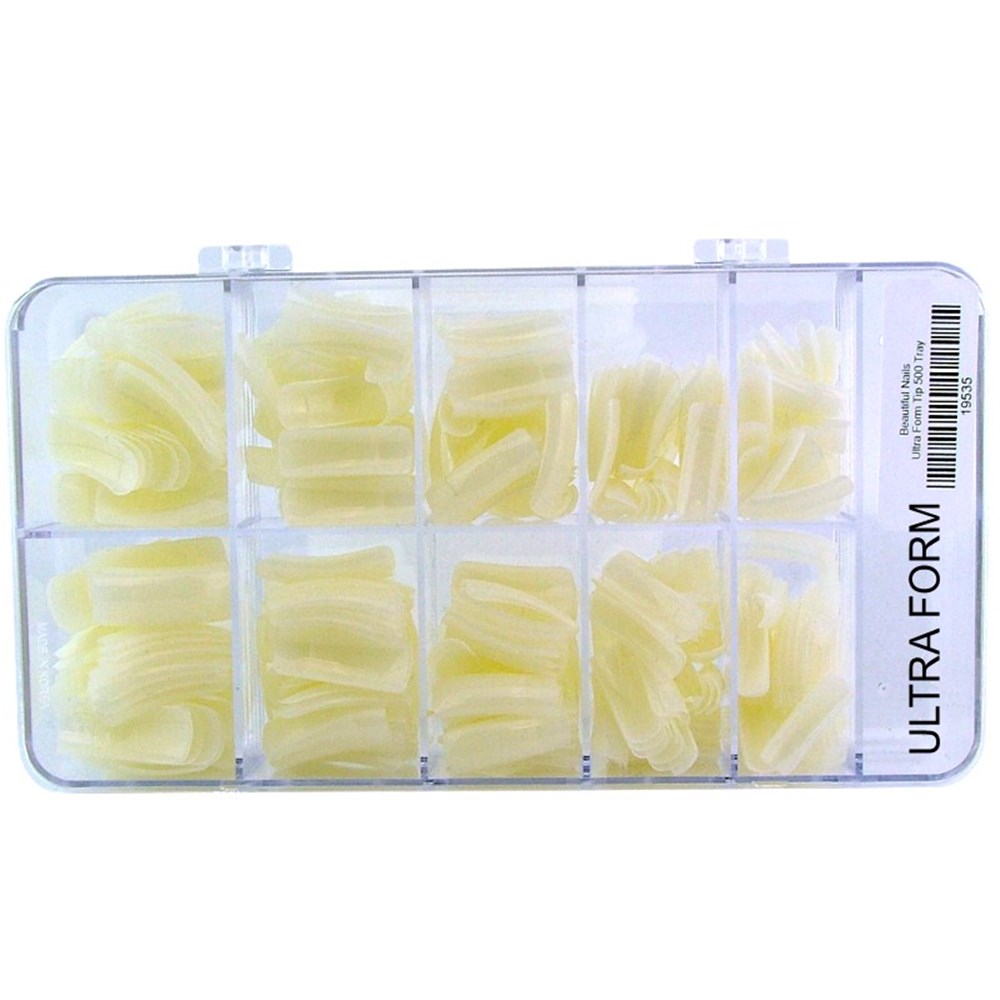 Beautiful Nails Ultra Form Tips 500 Tray Salon First Beauty Supplies Beautiful Nails Ultra Form Tips 500 Tray Salon First Beauty Supplies