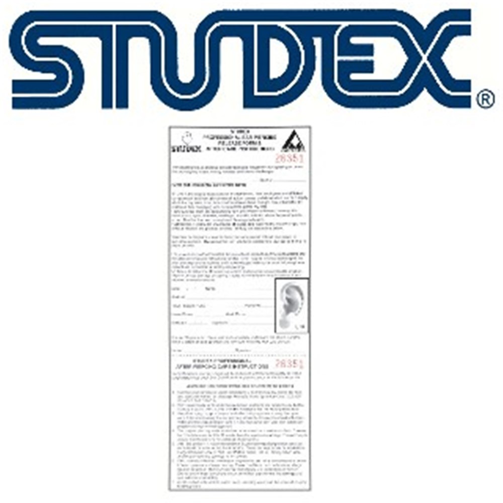 Studex Form.pdf Studex Ear Piercing After Care & Release Forms Pad - Salon First Beauty ...
